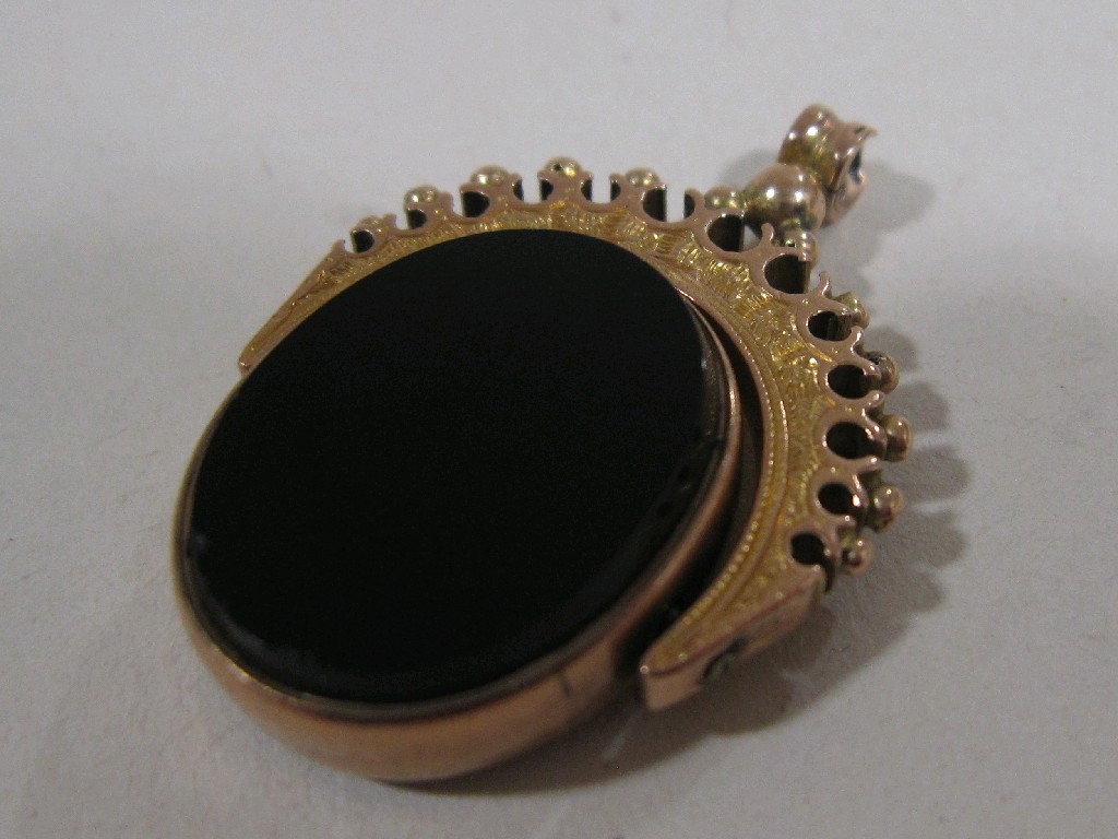 Appraisal: Victorian ct gold mounted revolving fob