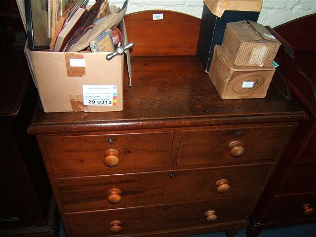 Appraisal: A Victorian pine 'Welsh' chest of two short and two