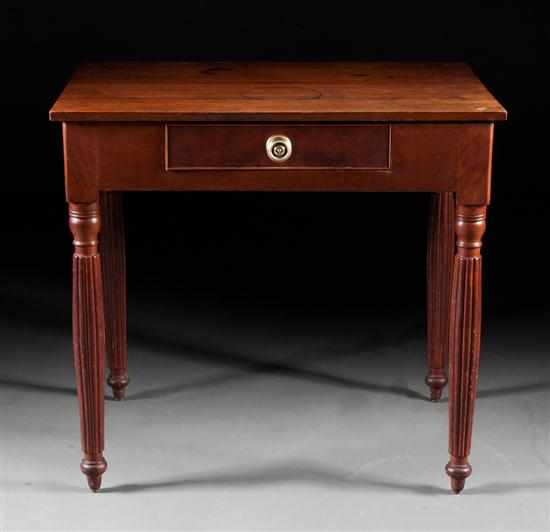 Appraisal: Federal style cherrywood single-drawer writing table second half- th century