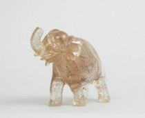 Appraisal: Carved Quartz Elephant Elephant carved out of threaded quartz Not