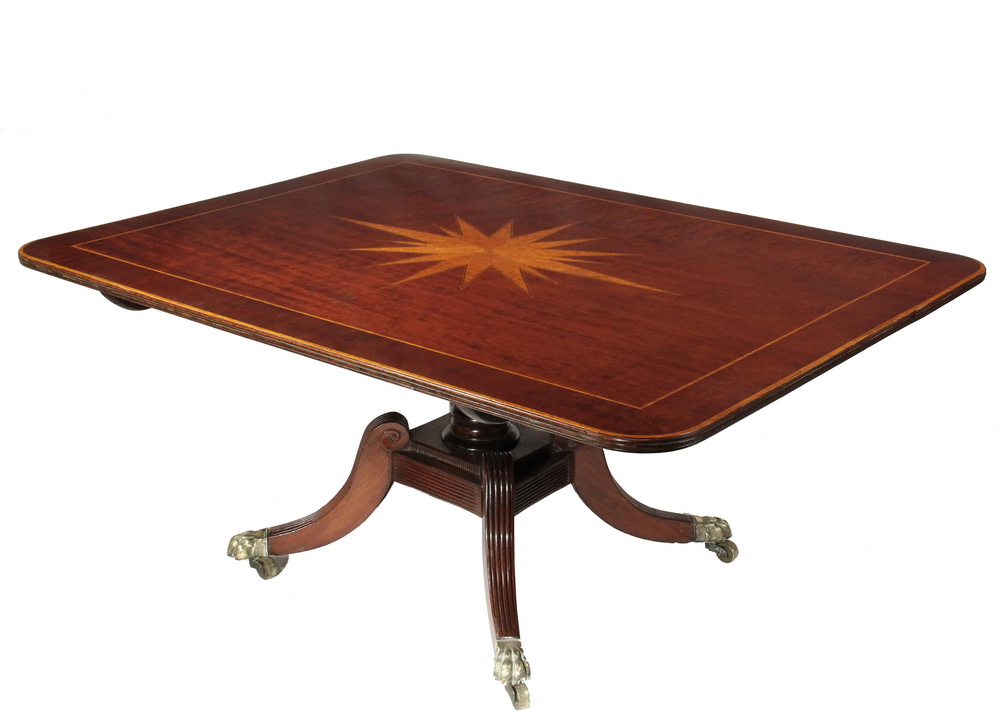 Appraisal: ENGLISH BREAKFAST TABLE - Georgian Plumb Pudding Mahogany Tilt-Top with