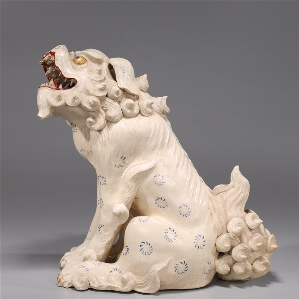 Appraisal: Antique Japanese satsuma model of lion th century with gilt