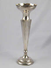 Appraisal: A silver tapered recurved panelled vase Chester ht cm