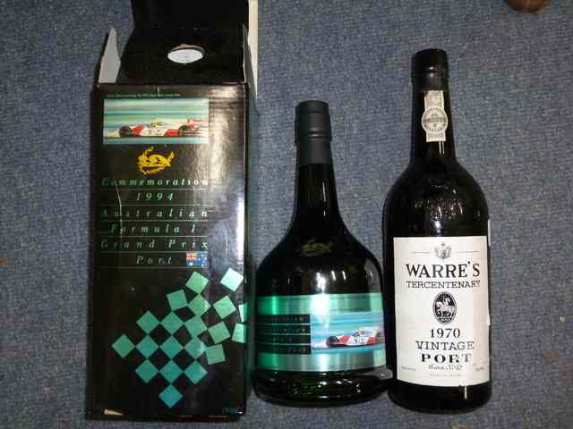 Appraisal: A BOTTLE OF WARRS TERCENTENARY VINTAGE PORT together with a