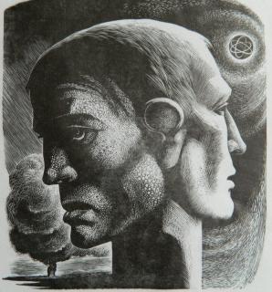 Appraisal: Lynd Ward wood engraving Lynd Ward American - - ''Janus''-