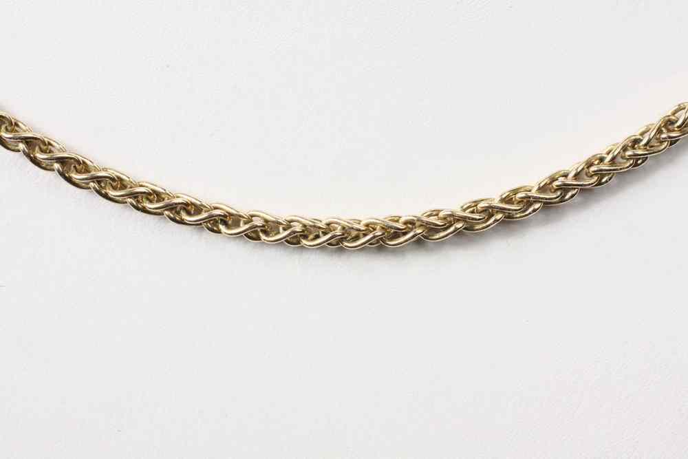 Appraisal: CHAIN - Finely woven K yellow gold chain marked Italy