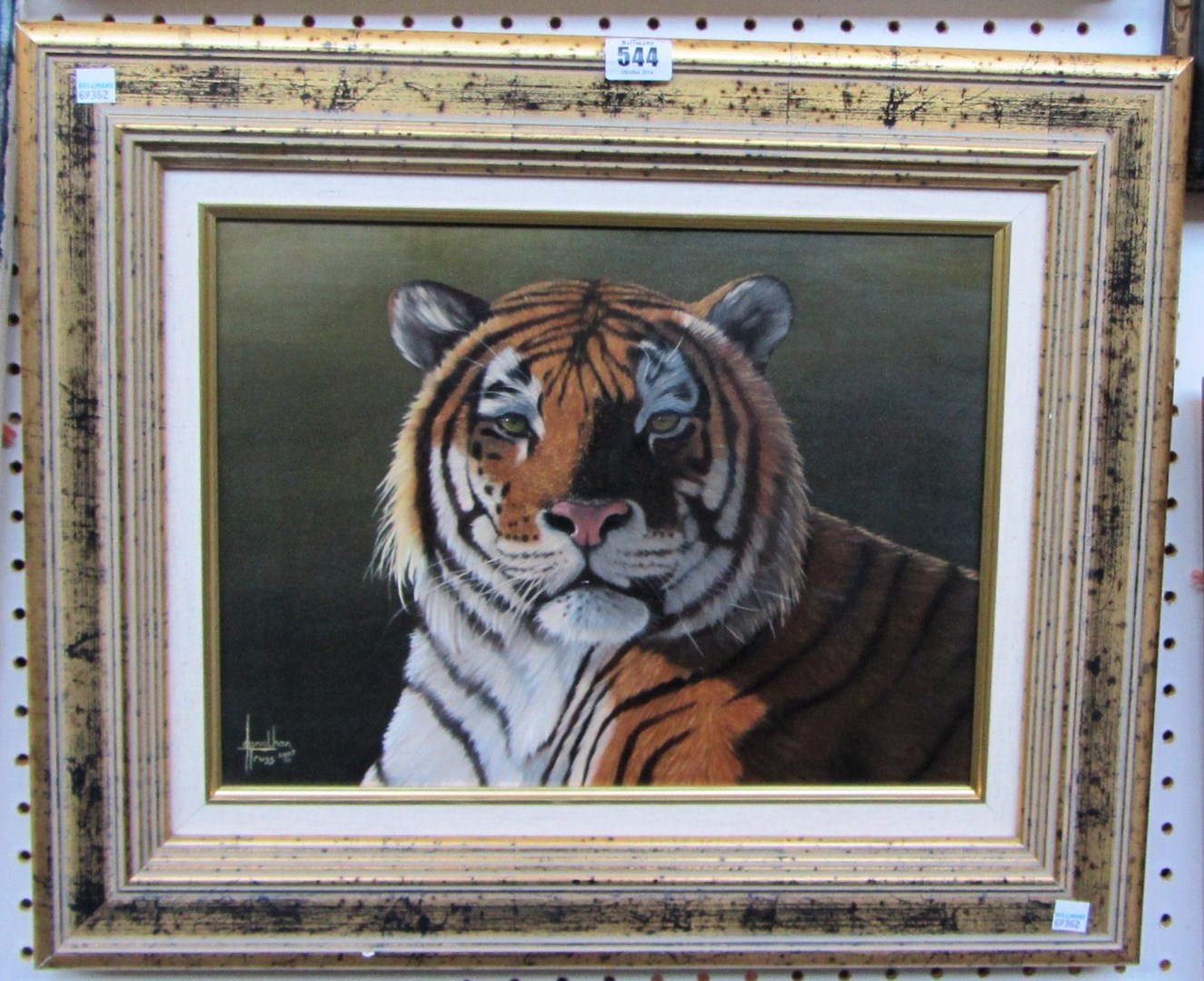 Appraisal: Jonathan Truss b Tiger oil on canvas signed and dated