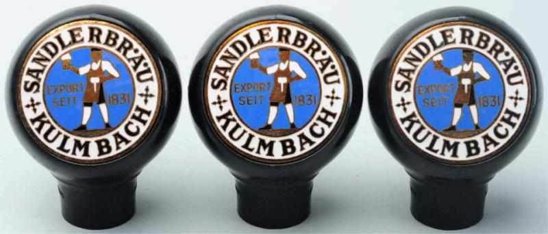 Appraisal: Lot of Sandlerbrau Kulmbach Beer Tap Knobs All have clean