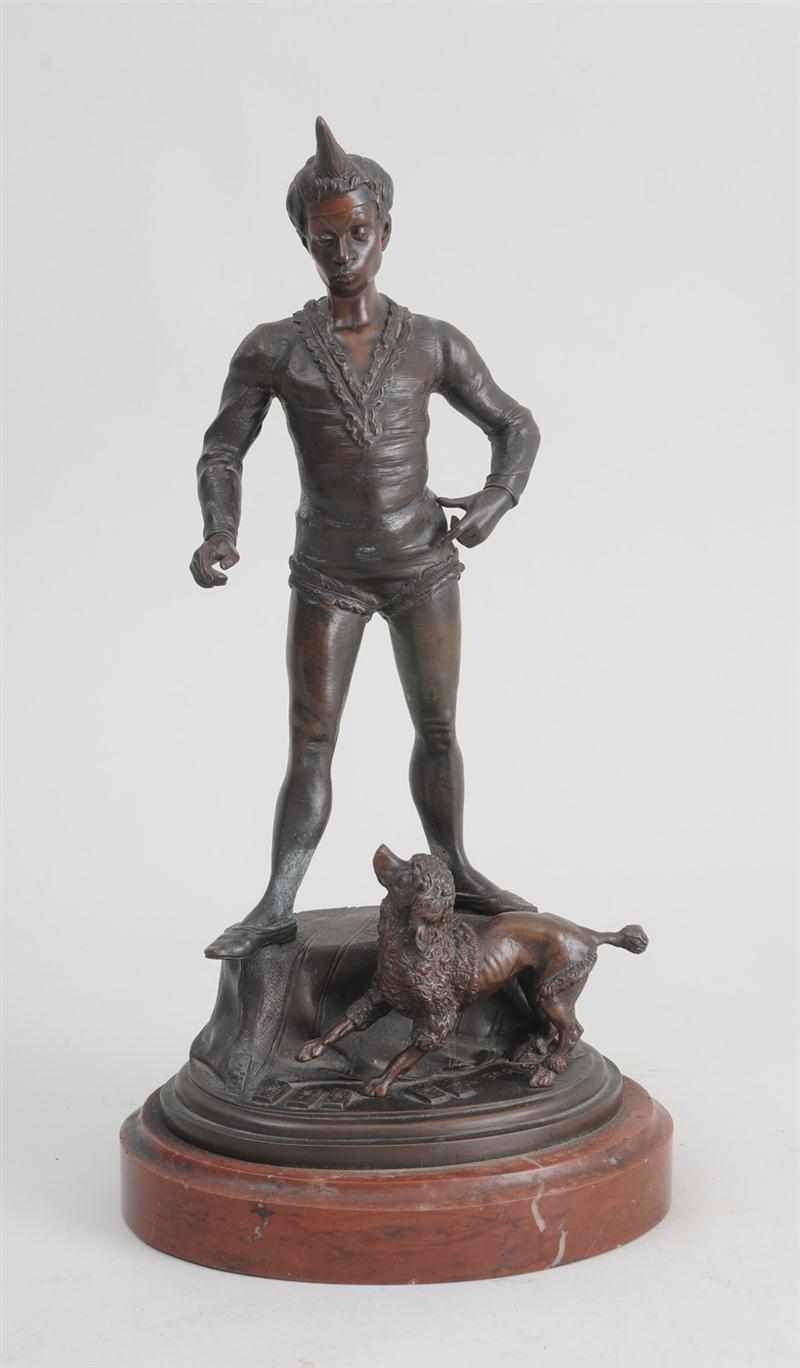 Appraisal: AFTER ANTOINE-LOUIS BARYE JESTER Bronze signed modeled as a jester