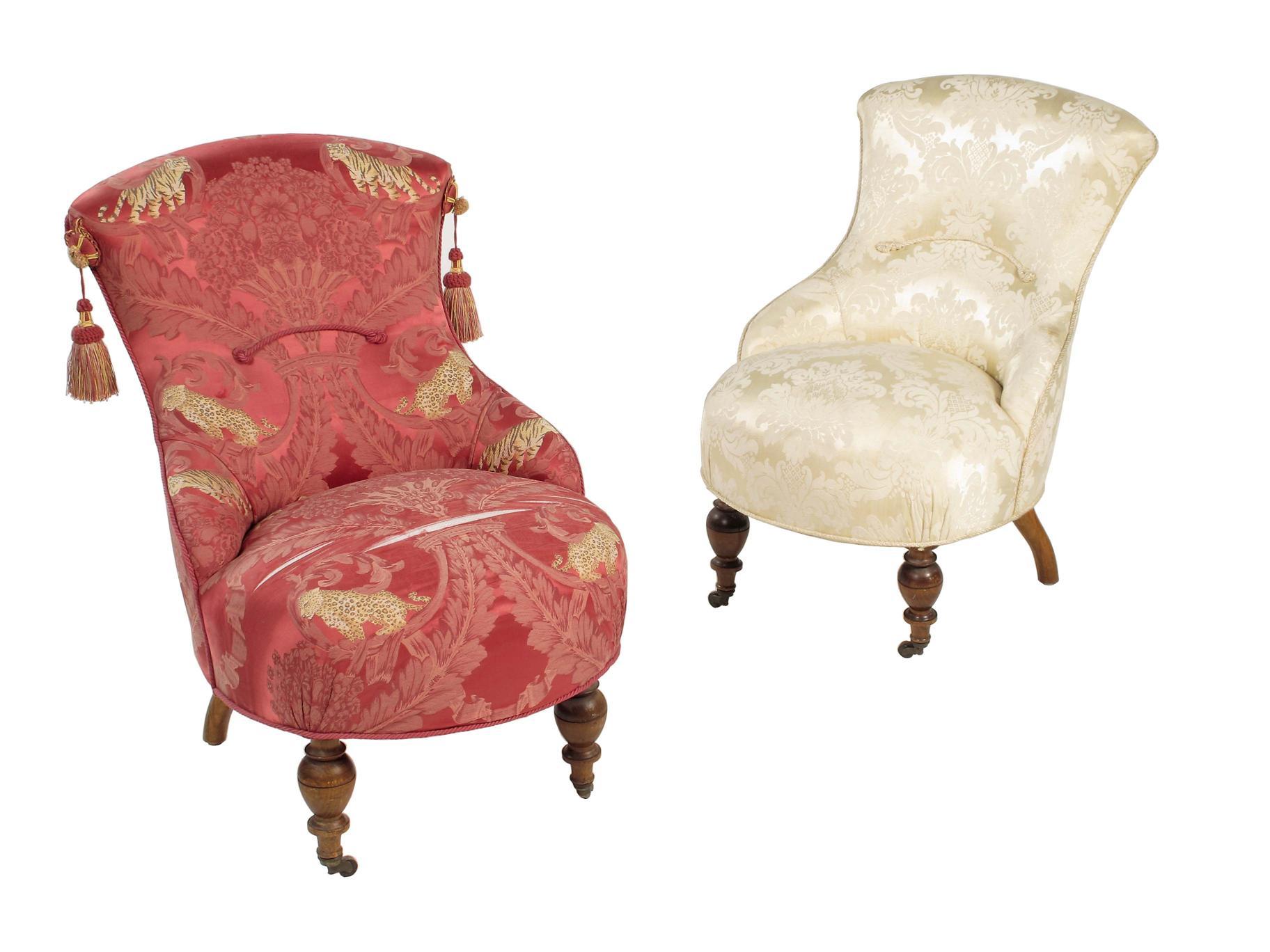 Appraisal: A pair of continental nursing chairs