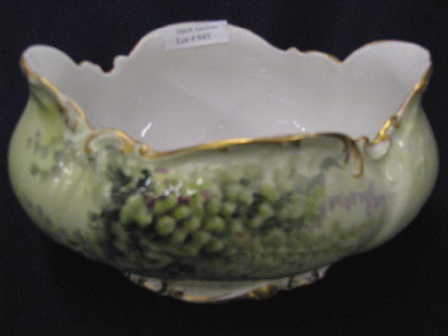 Appraisal: Haviland Limoges Handpainted Porcelain Oval Planter fine floral