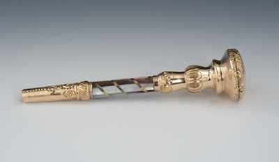 Appraisal: A Victorian K Rolled Gold and Abalone Shell Parasol Handle