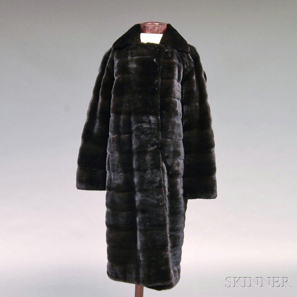 Appraisal: J Mendel Black Three-quarter-length Mink Coat Paris lined in black