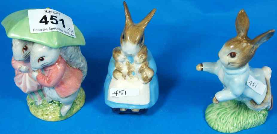 Appraisal: Royal Albert Beatrix Potter Figures Goody and Timmy Tiptoes Mrs