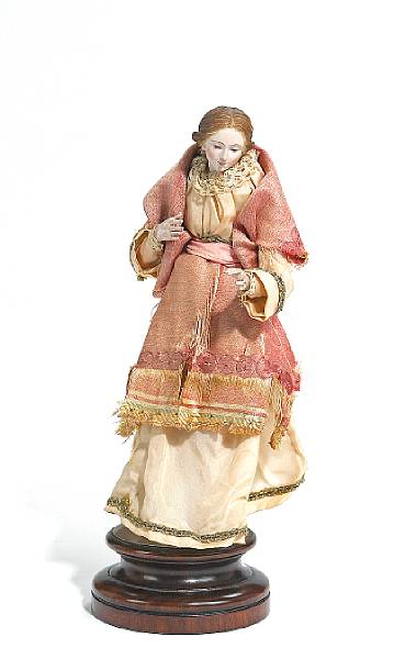 Appraisal: An Italian cr che figure of a woman th century