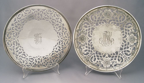 Appraisal: RETICULATED STERLING PLATES BY GORHAM AND BLACK STARR FROST To