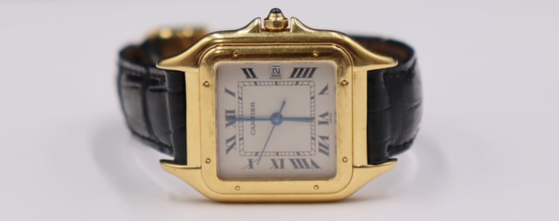 Appraisal: JEWELRY Cartier Panthere kt Gold Quartz Watch A lady's Cartier