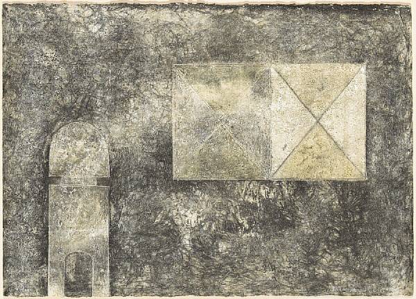 Appraisal: Rufino Tamayo Mexican - Diamantes P Mixograph printed in colors