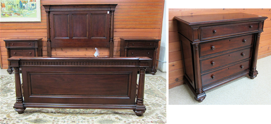 Appraisal: FOUR-PIECE MAHOGANY BEDROOM FURNITURE SET Thomasville Furniture Co Thomasville NC