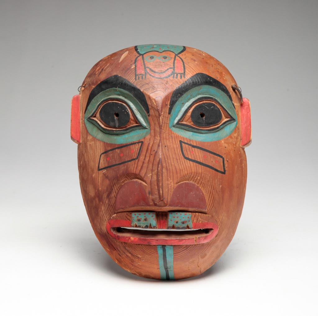 Appraisal: NORTHWEST COAST MASK Early th century cedar Original paint Minor