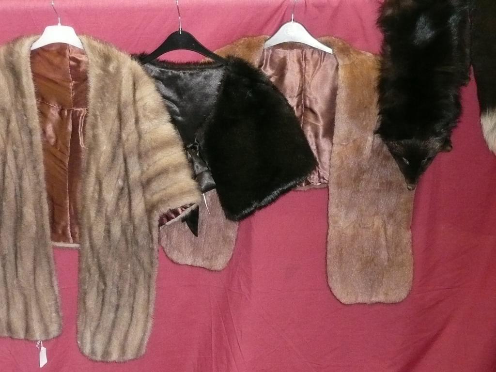 Appraisal: 's fur stoles plus fur cape and fox fur