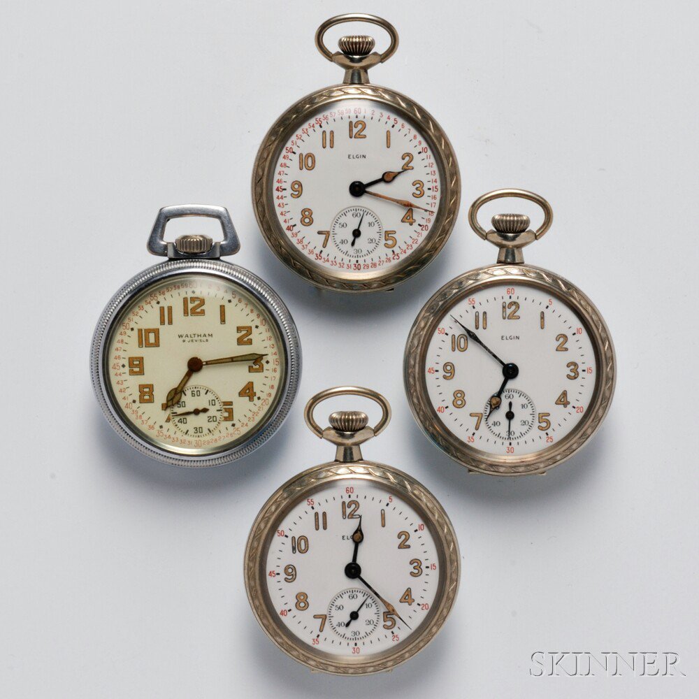 Appraisal: Four Ordnance Department WWII Pocket Watches U S A s