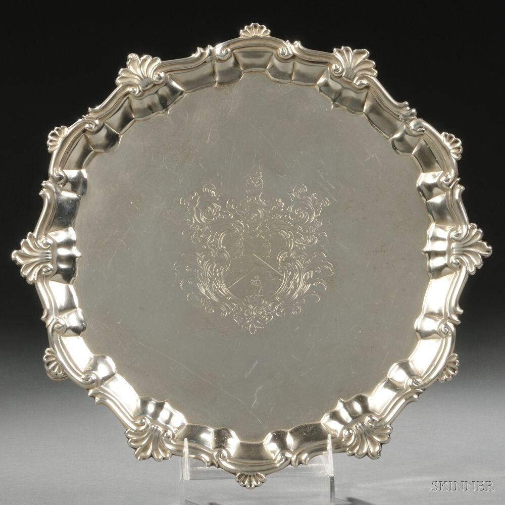 Appraisal: George II Sterling Silver Salver London - William Robert Peaston