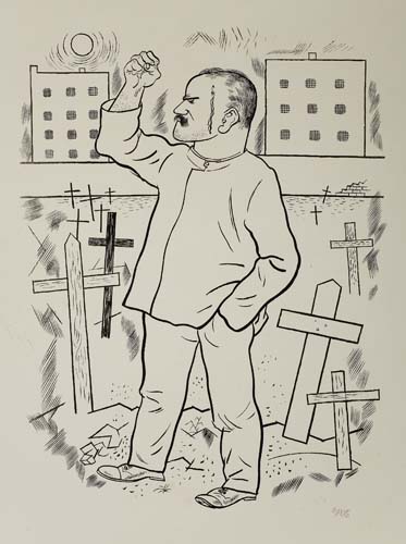 Appraisal: GEORGE GROSZ Das Recht wohnet beim berw ltiger Photolithograph on