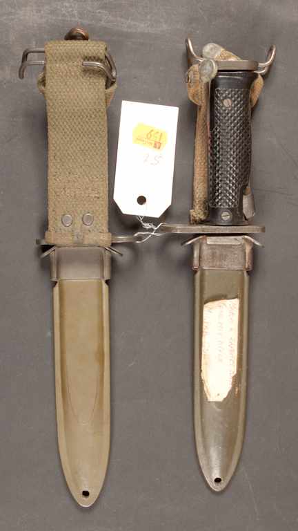 Appraisal: Two bayonets U S bayonet M -M rifle marked ''U