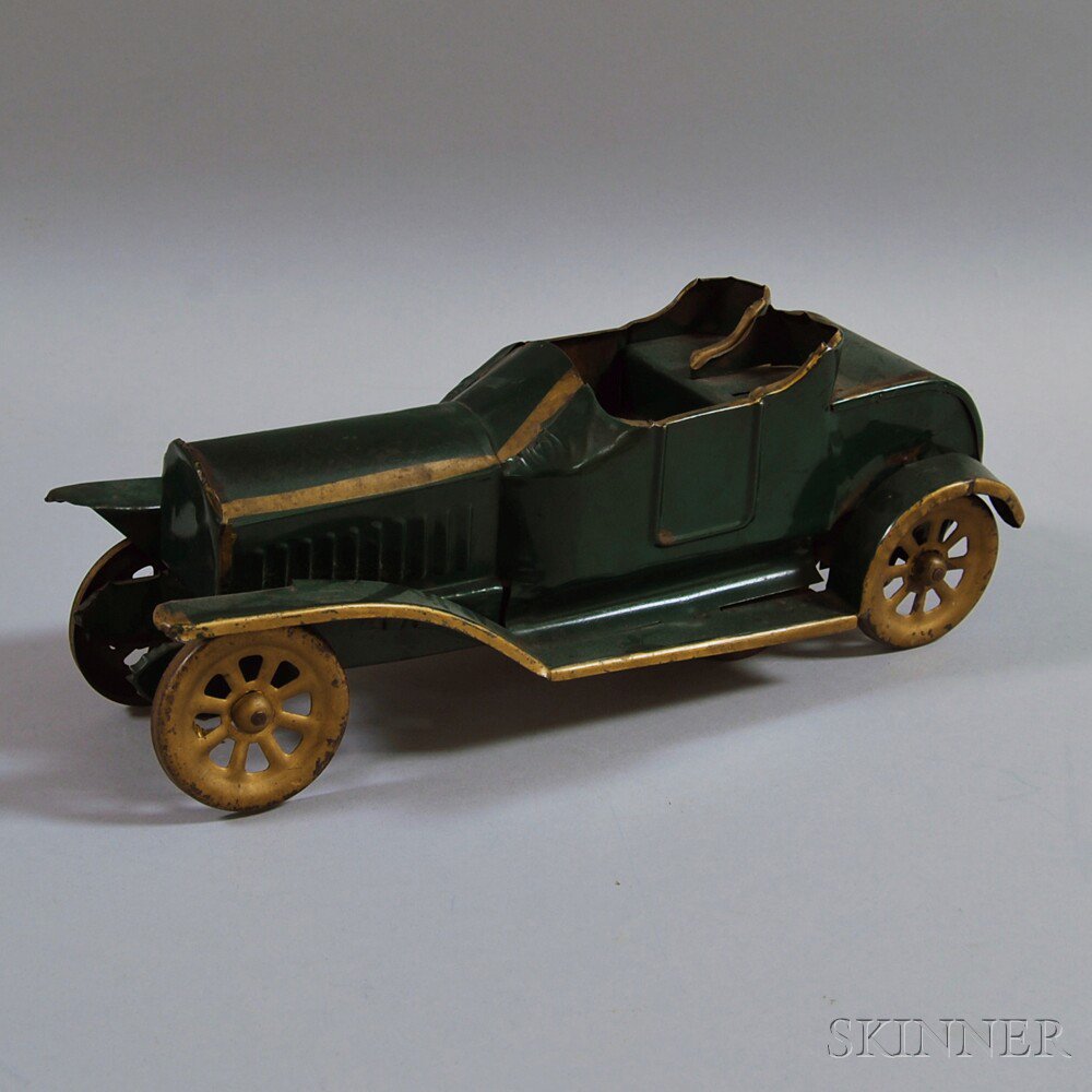 Appraisal: Vintage D P Clark Green-painted Pressed Steel Open Touring Car