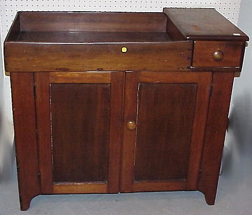 Appraisal: American th C pine dry sink single narrow drawer abutting