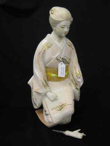 Appraisal: Japanese Figurine of a Kneeling Lady signed '' tall excellent