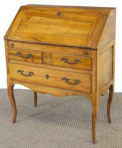 Appraisal: French Louis XV style walnut writing desk th c slant