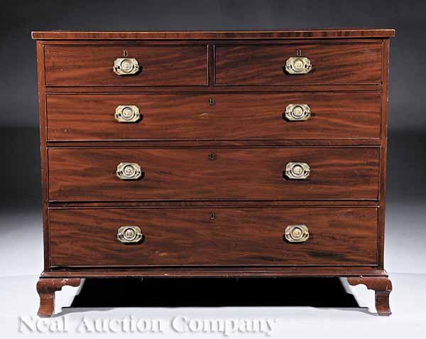 Appraisal: A George III Inlaid Mahogany Chest of Drawers th c