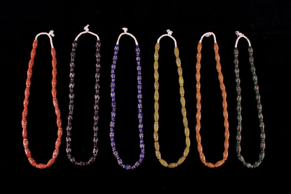 Appraisal: Early Venetian Glass Trade Beads Necklaces For your consideration is