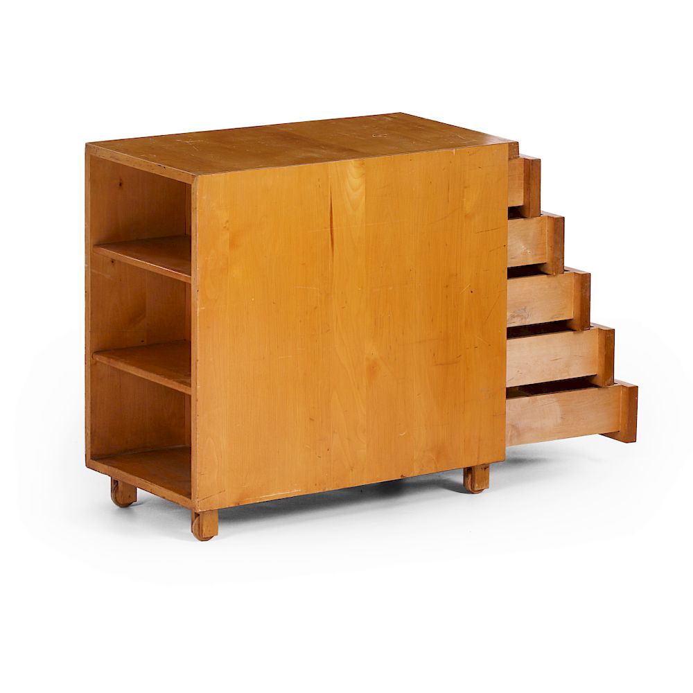 Appraisal: Alvar Aalto A drawer cabinet with castor wheels by Alvar