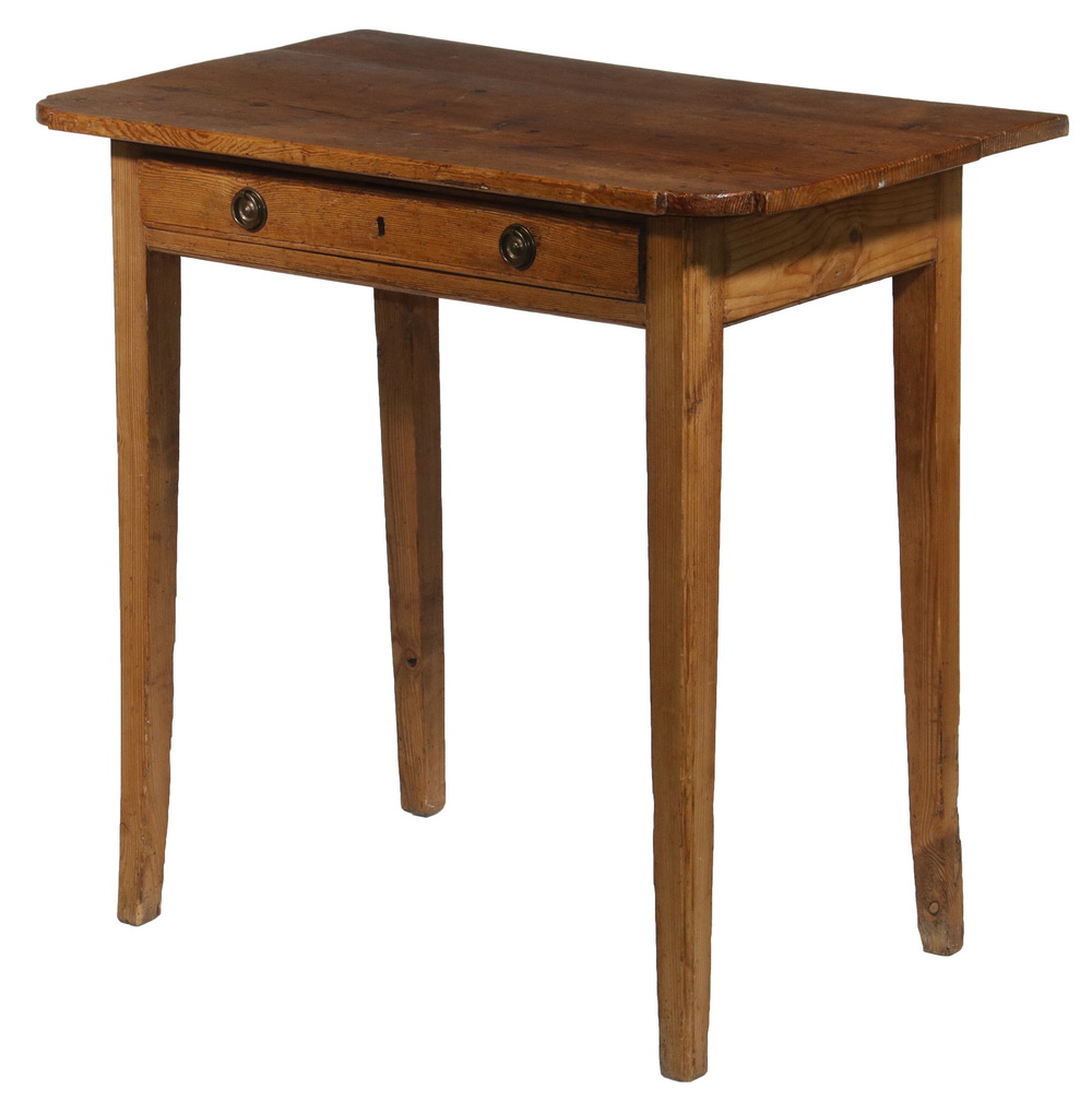 Appraisal: TH C PINE SIDE TABLE th c Country Hepplewhite Pine