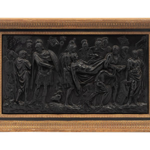 Appraisal: A Wedgwood Basalt Relief Plaque Depicting the Death of Meleager