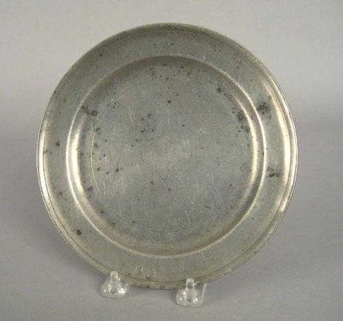 Appraisal: Boston Massachusetts pewter plate ca bearing the touch of Thomas