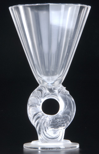 Appraisal: R LALIQUE Vase Coq clear and frosted c M p