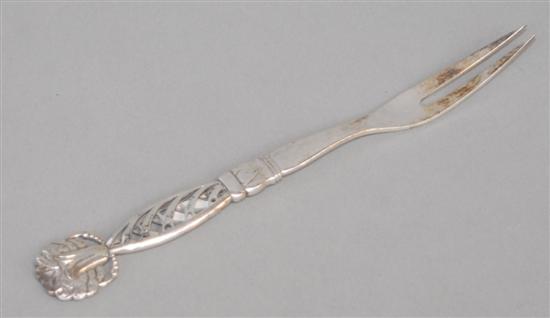 Appraisal: GEORG JENSEN STERLING SILVER SERVING FORK Marks on the back