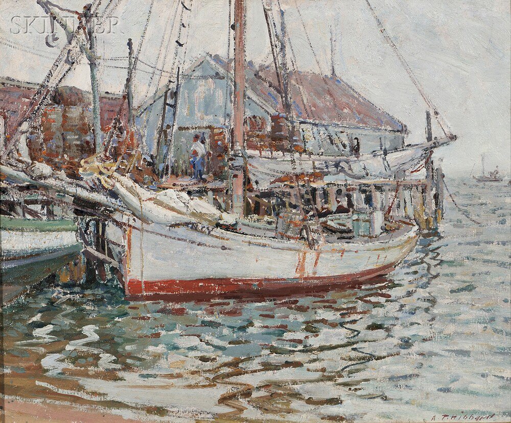 Appraisal: Aldro Thompson Hibbard American - Provincetown Dock c Signed A