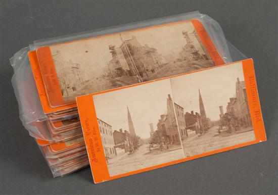 Appraisal: Stereo cards Forty from the series ''American Views Baltimore Md