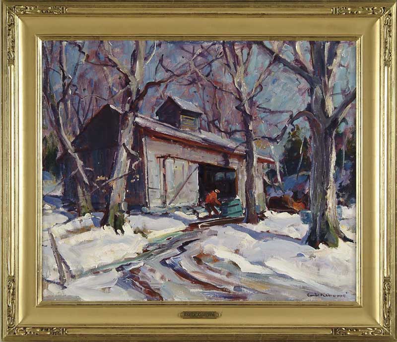 Appraisal: EMILE ALBERT GRUPPE American - SUGARING IN VERMONT Large oil