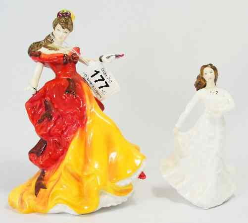 Appraisal: Royal Doulton Figures Belle HN and Loving Thoughts HN