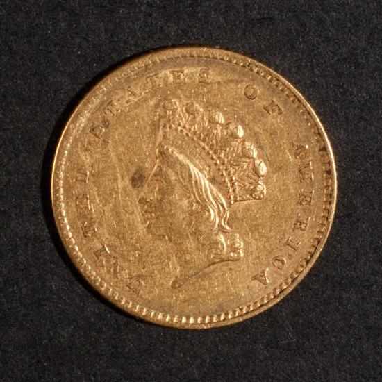 Appraisal: United States Indian head Type II gold dollar VF- Estimate