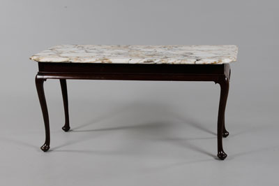 Appraisal: Queen Anne Mahogany Slab Table British th century mahogany throughout