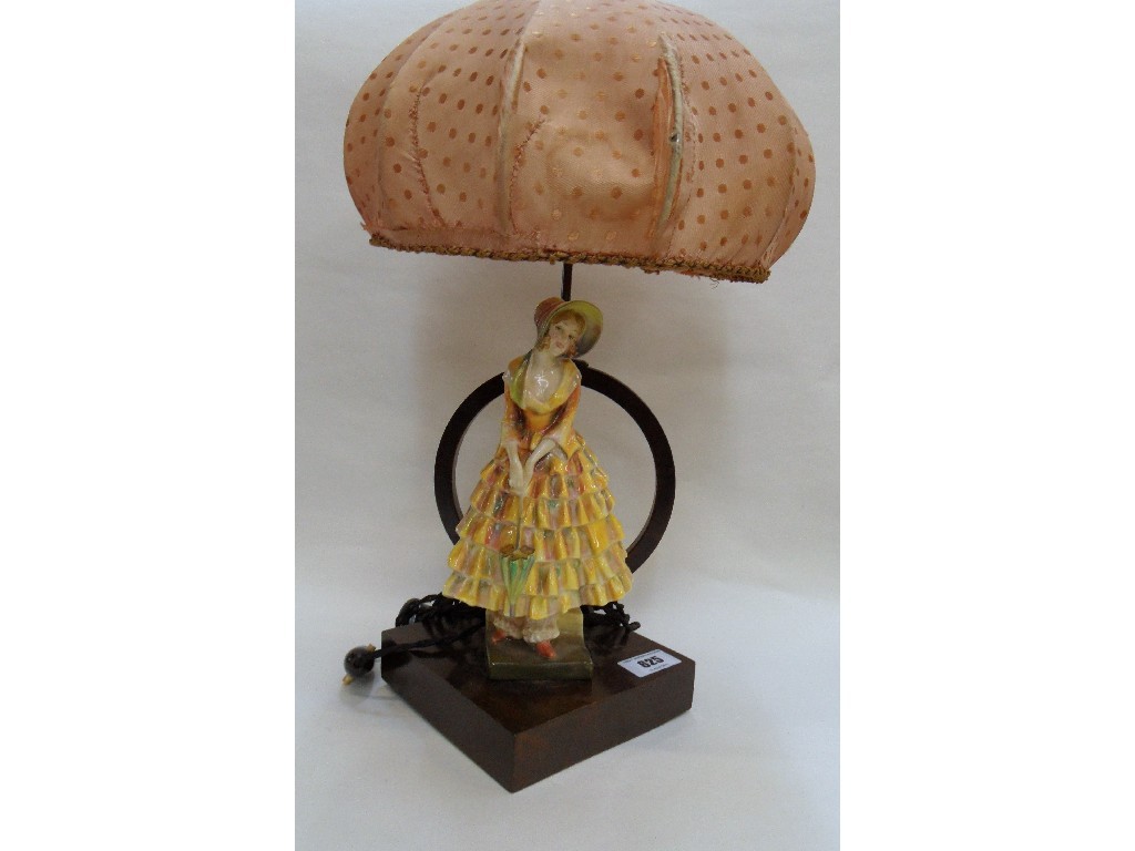 Appraisal: Royal Doulton figure 'Priscilla' HN mounted on Art Deco wooden