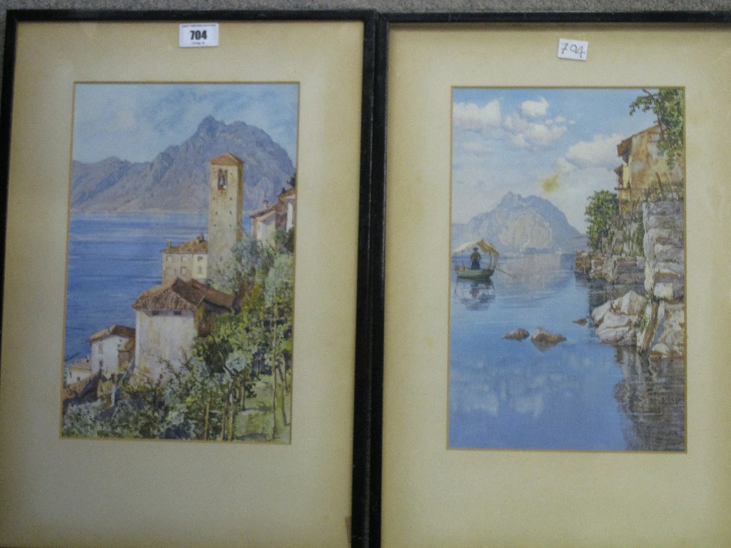 Appraisal: Two framed Mediterranean scene prints