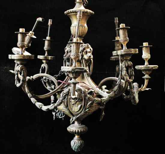 Appraisal: A pair of late th century French ormolu eight light